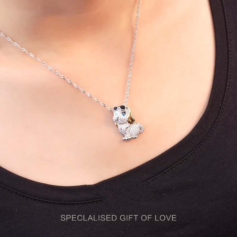 [Ready Stock]Fashion Gold-Plated Chinese Zodiac Pendants Micro-Inlaid Full Diamond Necklace