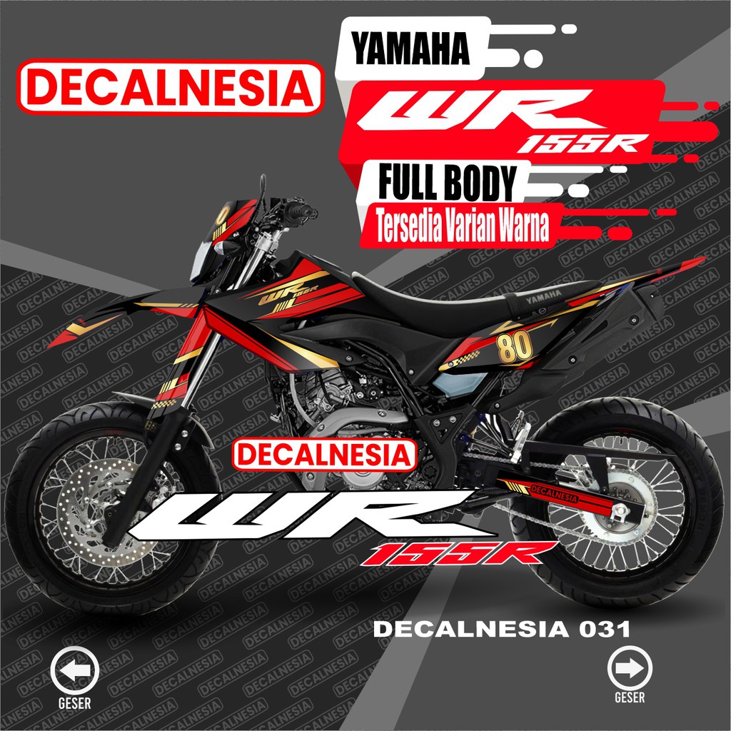 Decal WR155 Full Body Variasi Decal WR Supermoto Aksesoris Stiker Dekal Motor Yamaha WR 155 R