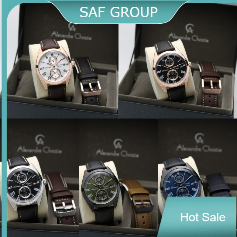 JAM TANGAN PRIA ALEXANDRE CHRISTIE AC 3040 / AC3040 AUTOMATIC LEATHER ORIGINAL by plp