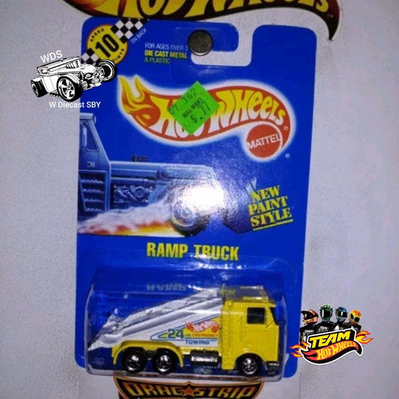 Hot Wheels Ramp Truck Yellow 10 Speed Point Hobi Mainan Kolektor Diecast