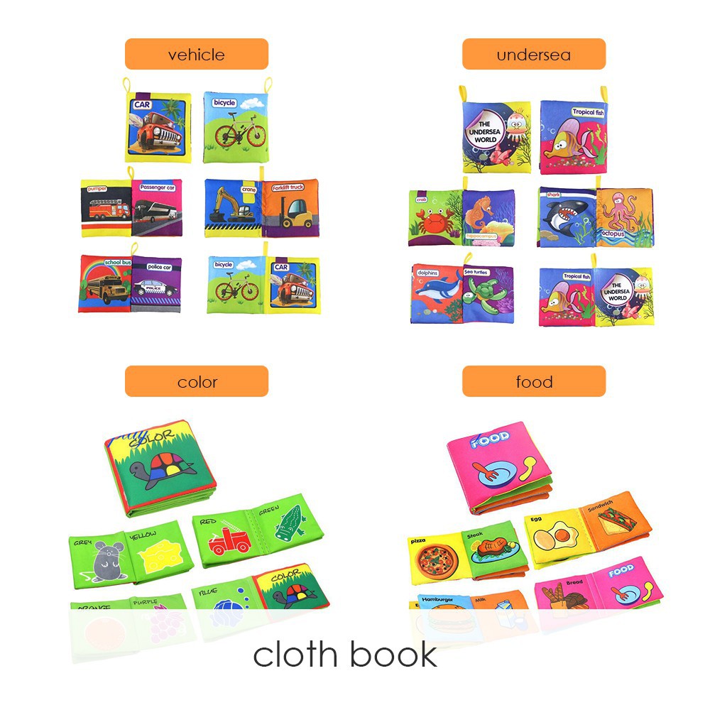 Buku Bantal Bayi Mainan Edukasi Anak Kain CLOTH BOOK Cerita Pillow Book Edukasi Hewan Angka