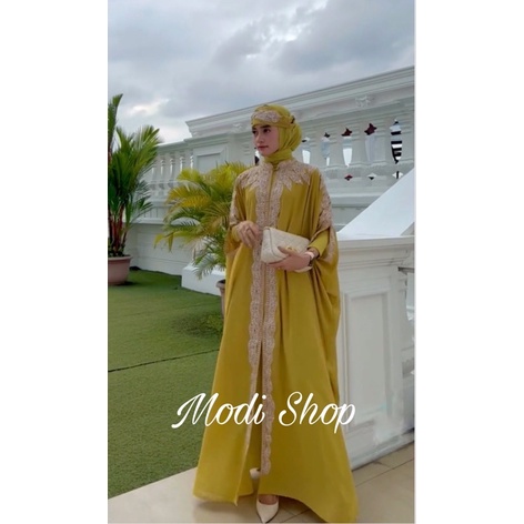 Kaftan Mewah Fashion Muslim Kaftan Jumbo Kaftan Wanita Elegant Kaftan Jumbo Mewah Pesta Kaftan Putih