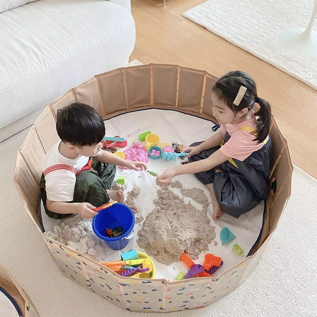 Folding Mat Besar Ukuran 120CM Kolam Renang Anak Kolam Mainan Portable Folding Mat Pool Kolam Lipat Kolam Anak Tanpa Pompa