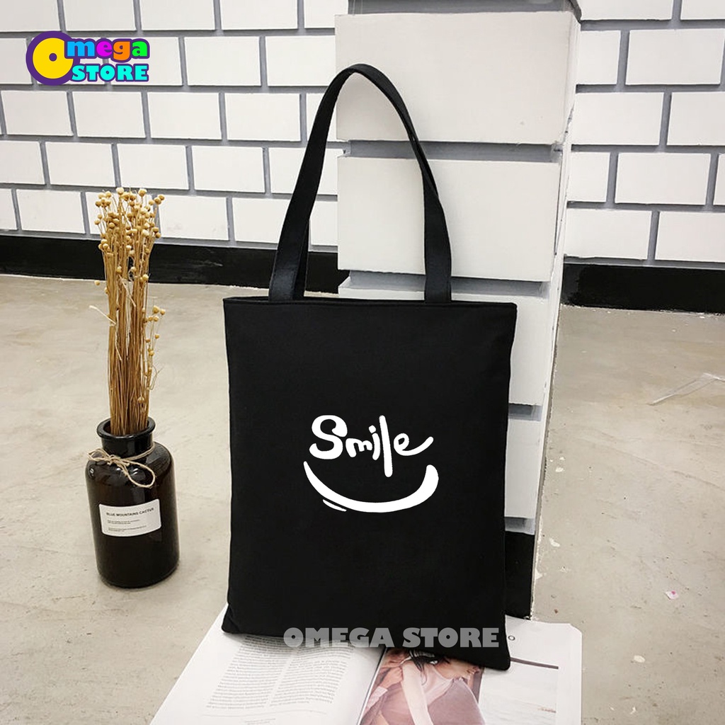 [O&amp;S] Tote Bag Tas Jinjing Wanita Resleting Kpop Bahan Kanvas High Quality Tas Slempang Sekolah-OS186