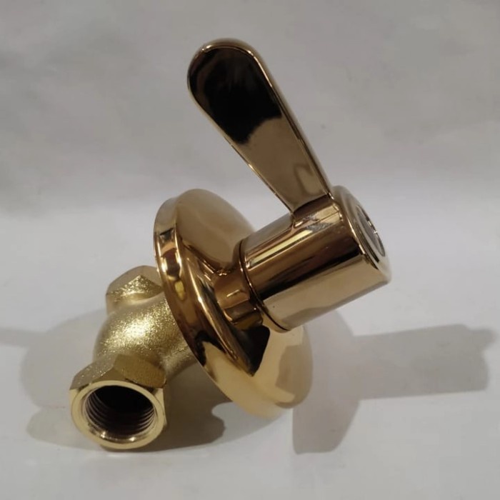 stop kran Tanem gold,kran on off shower tembok,kran shower tembok gold