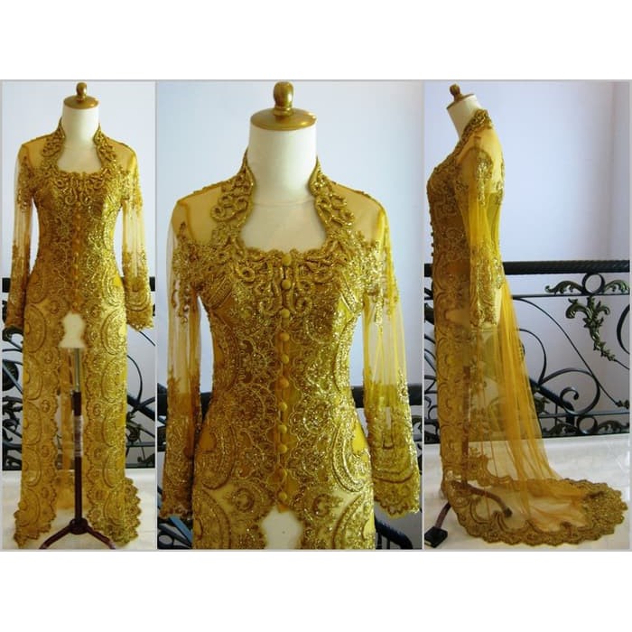 Kebaya Wedding Pengantin Ekor modern brokat payet jepang mewah nikah