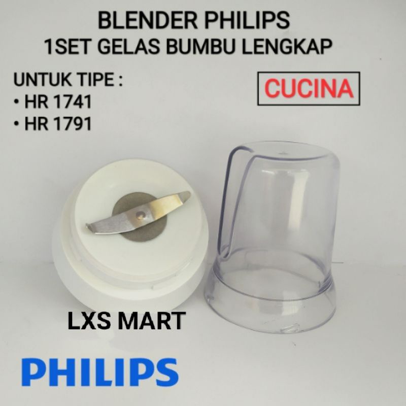 GELAS BUMBU SET PHILIPS CUCINA HR1741 HR1791 HR1731