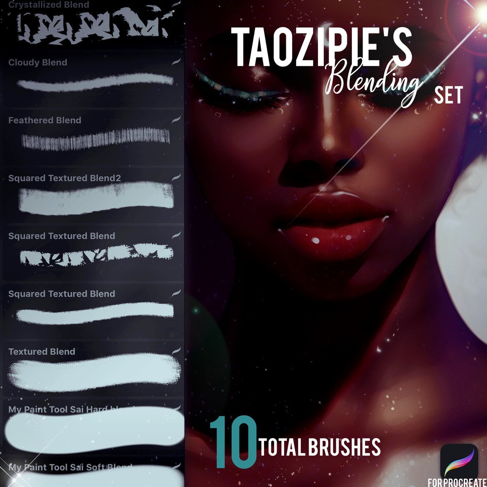 Procreate Brush - 330+ Eyes, Lashes, Brows, Faces &amp; Skins Pack Stamps