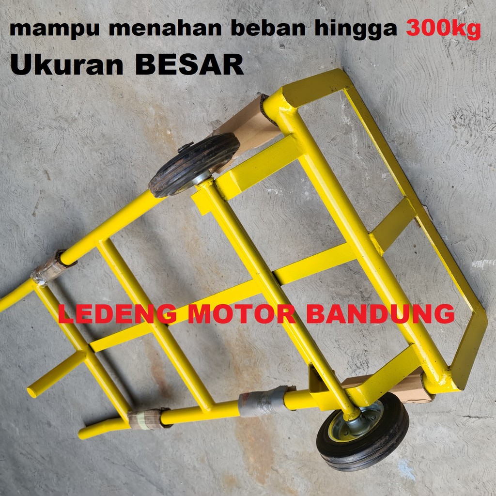 Troli Besi Dorongan Angkut Barang 300kg Hand Trcuk Trolley Roli Dorong