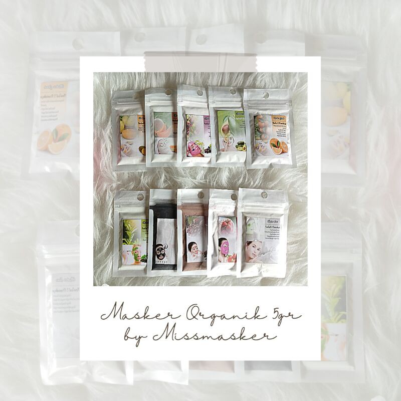 10gratis1 /Masker organic 5gr / masker organik 5gr / masker wajah 5gr/ masker alami / masker pemutih