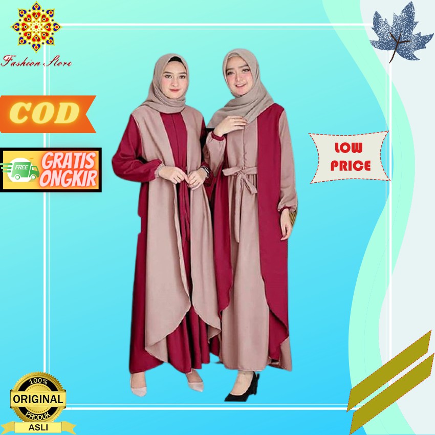 Baju Gamis Muslim Wanita Remaja Syar'i Murah Terbaru Asdf Kekinian 2021
