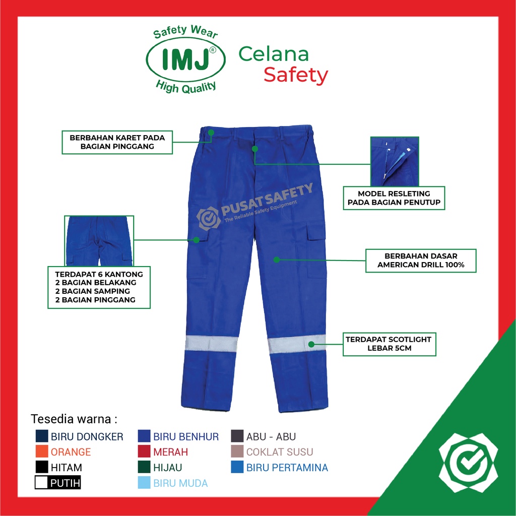 Celana Wearpack Safety Kerja Proyek IMJ M-2XL