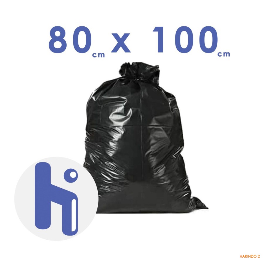 HI Plast Kantong Plastik Sampah Hitam 80x100 cm / Kantong Kresek Sampah Hitam 80 x 100 cm / Plastik 