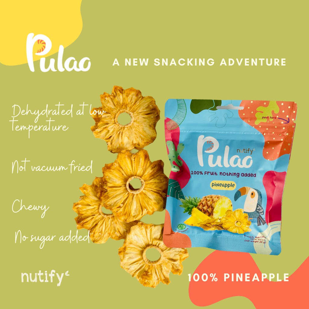 Nutify Pulao Dried Fruits 100% buah, no added sugar-Nanas