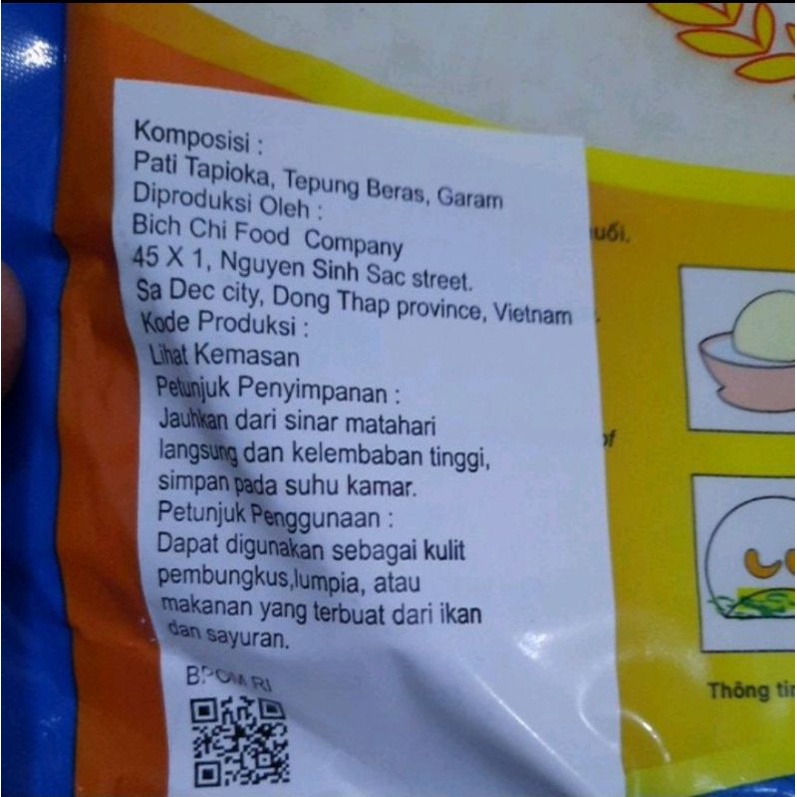 rice paper kulit lumpia spring roll vietnam 22cm BANH TRANG rice paper java super food HALAL ecer isi 20 banh trang rice paper 200 gr