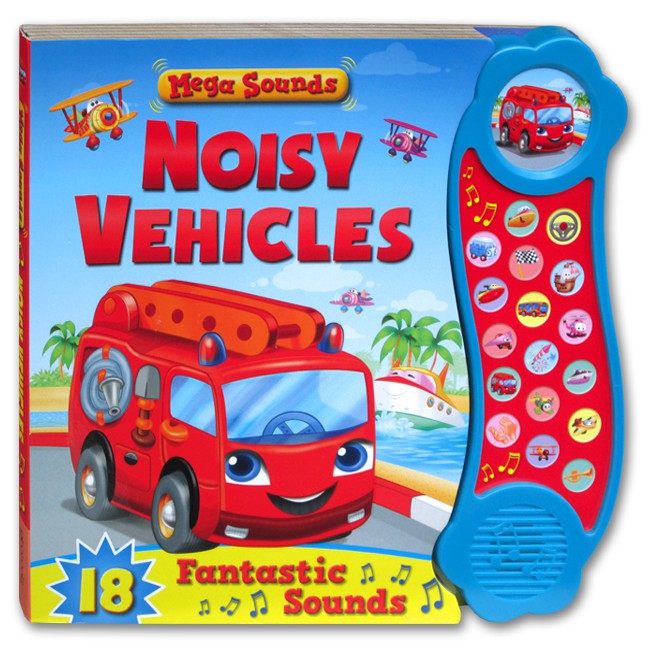 Noisy Vehicles Mega Sound Board Book with 18 Fantastic Sounds