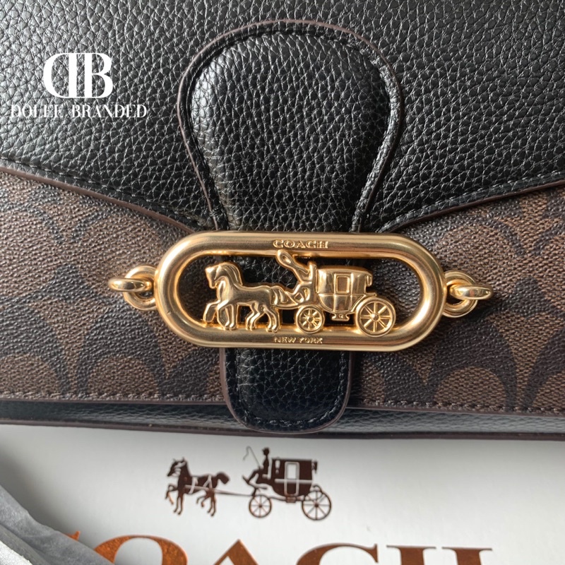 SMALL JADE SHOULDER BAG WITH SIGNATURE CANVAS DETAIL (COACH 90782)