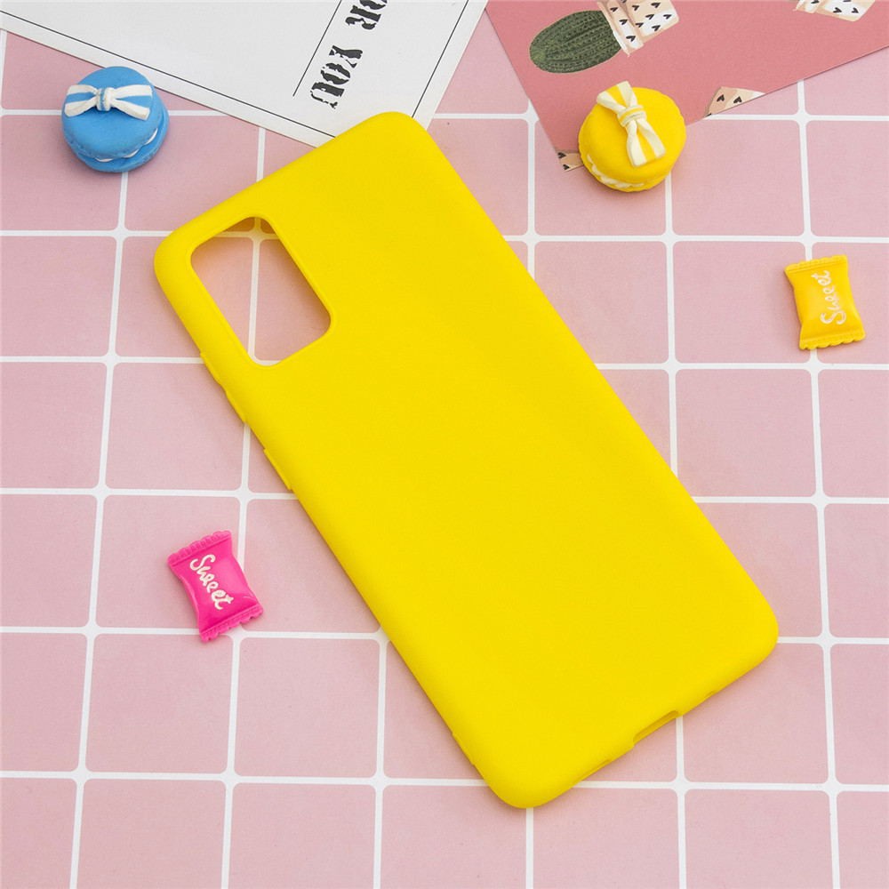 Samsung Galaxy A51 A71 S20 Pro S20 Ultra Candy Color Slim Thin Soft TPU Phone Case Cover-Yellow