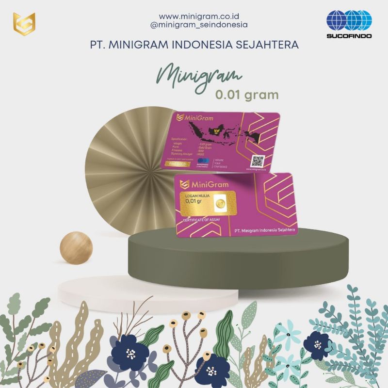 MiniGram logam mulia 0.01gram