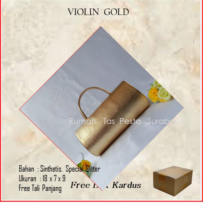 Tas Imut,Tas Kondangan,Tas Gliter,VIOLIN  GOLD