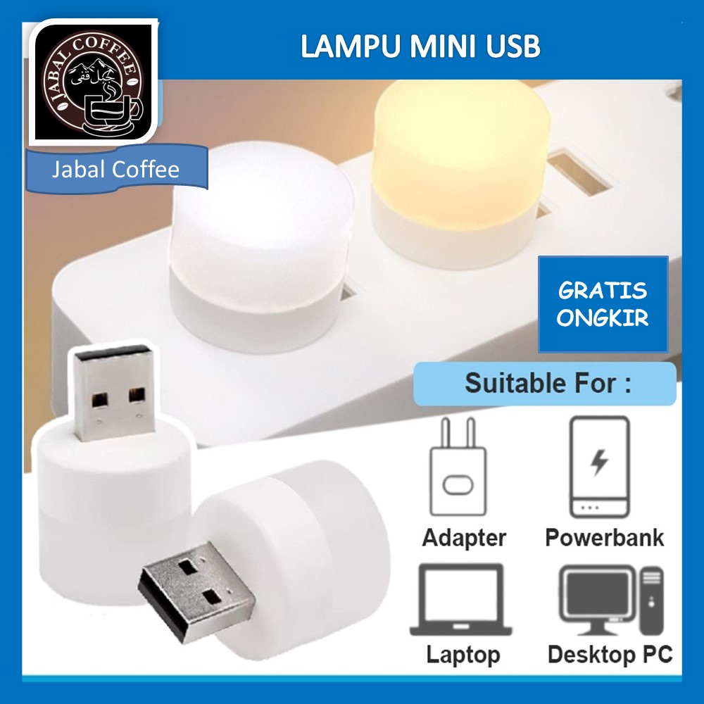 Lampu Penerangan Belajar Tidur Serbaguna Lampu LED Mini USB Portable Lampu Mini Hemat Baterai