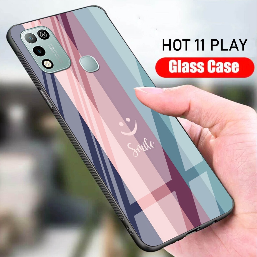 Softcase Glass Kaca Infinix Hot 11 Play - Casing Hp Infinix Hot 11 Play - Case Hp Infinix Hot 11 Pla