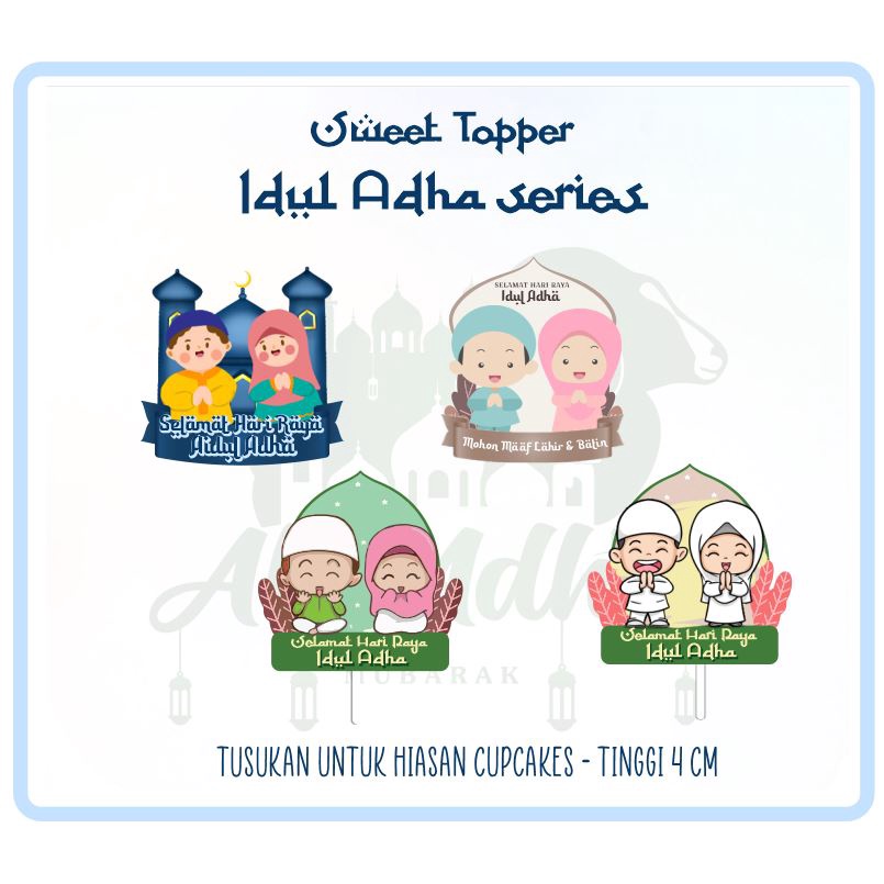 Topper cupcakes Idul Adha tusukan kue