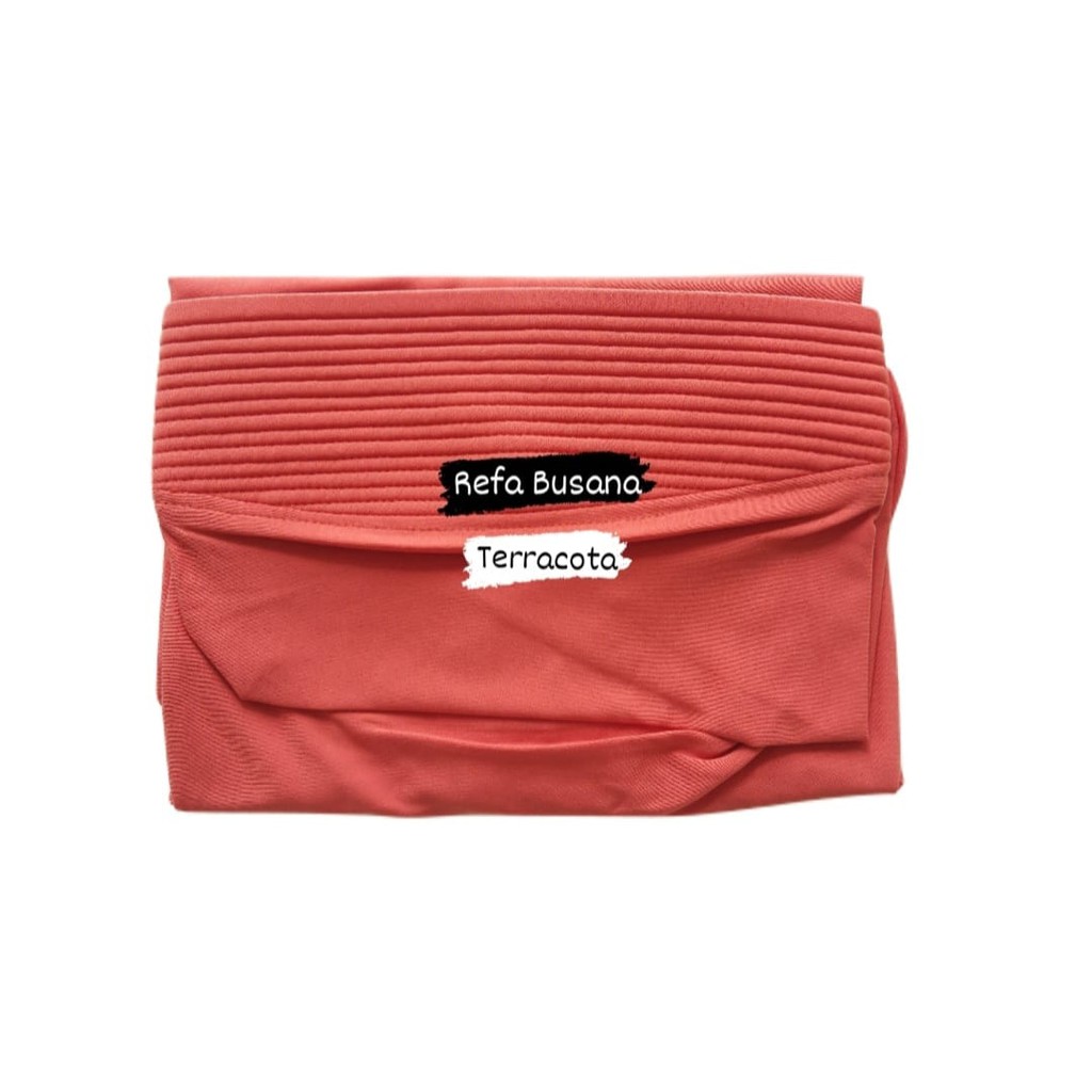 Jilbab Instan Kerudung Instan Jilbab Bergo Jersey Premium Sarah-Orange/Teracota