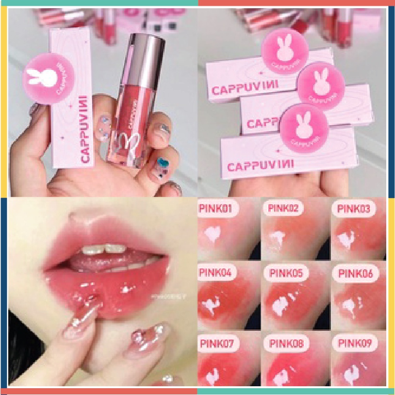 CAPPUVINI Rabbit Jelly Watery Lipstik Lip Cream Luminous Lipstick XX029