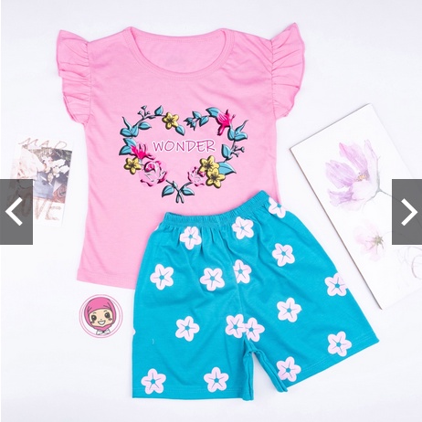 SETELAN ANAK RUFFLE / SET BAJU ANAK CEWEK USIA 1- 8 TAHUN WONDERFUL EDITION