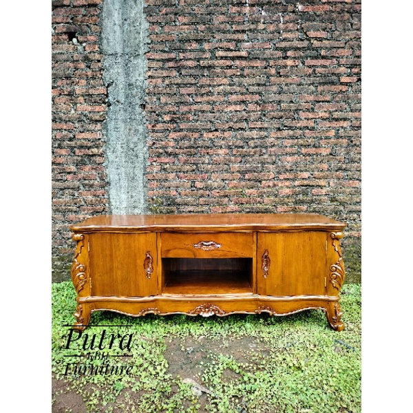 Bufet Tv Ukir Klasik, Bufet Tv Retro, Bufet Tv Jati Jepara