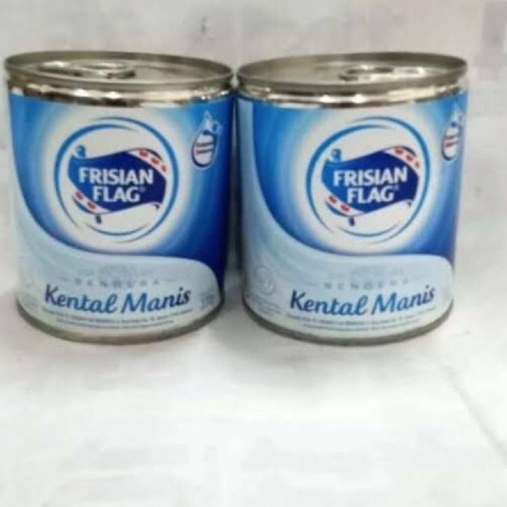 

❤[Layak Dibeli!!!]❤Frisian Flag Bendera Susu Kental Manis Kaleng + cannister [370 g x 2 pcs]