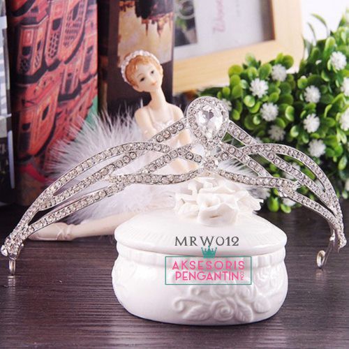 [BISA COD] AKSESORIS PENGANTIN MAHKOTA BRIDAL CROWN WEDDING TIARA MRW012