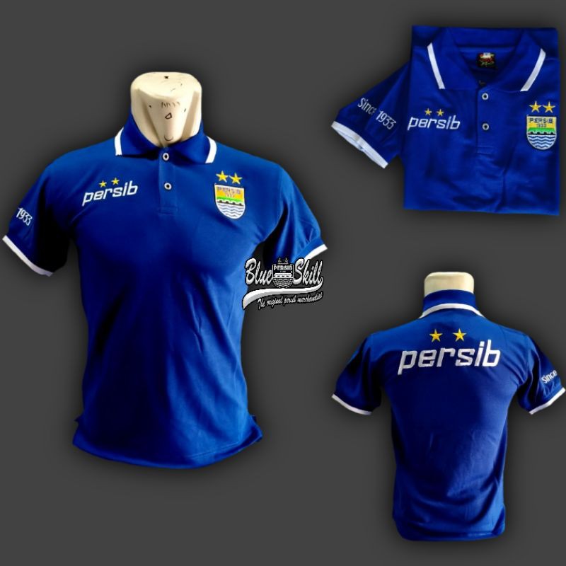 Kaos polo persib kerah pendek pria / wanita