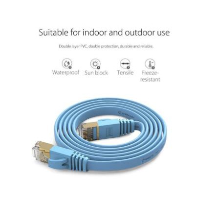 Cable Lan Orico Cat 7 flat 15 meter Gigabit 10Gbps pug-c7b-150 - Kabel internet rj45 network cat7 15m