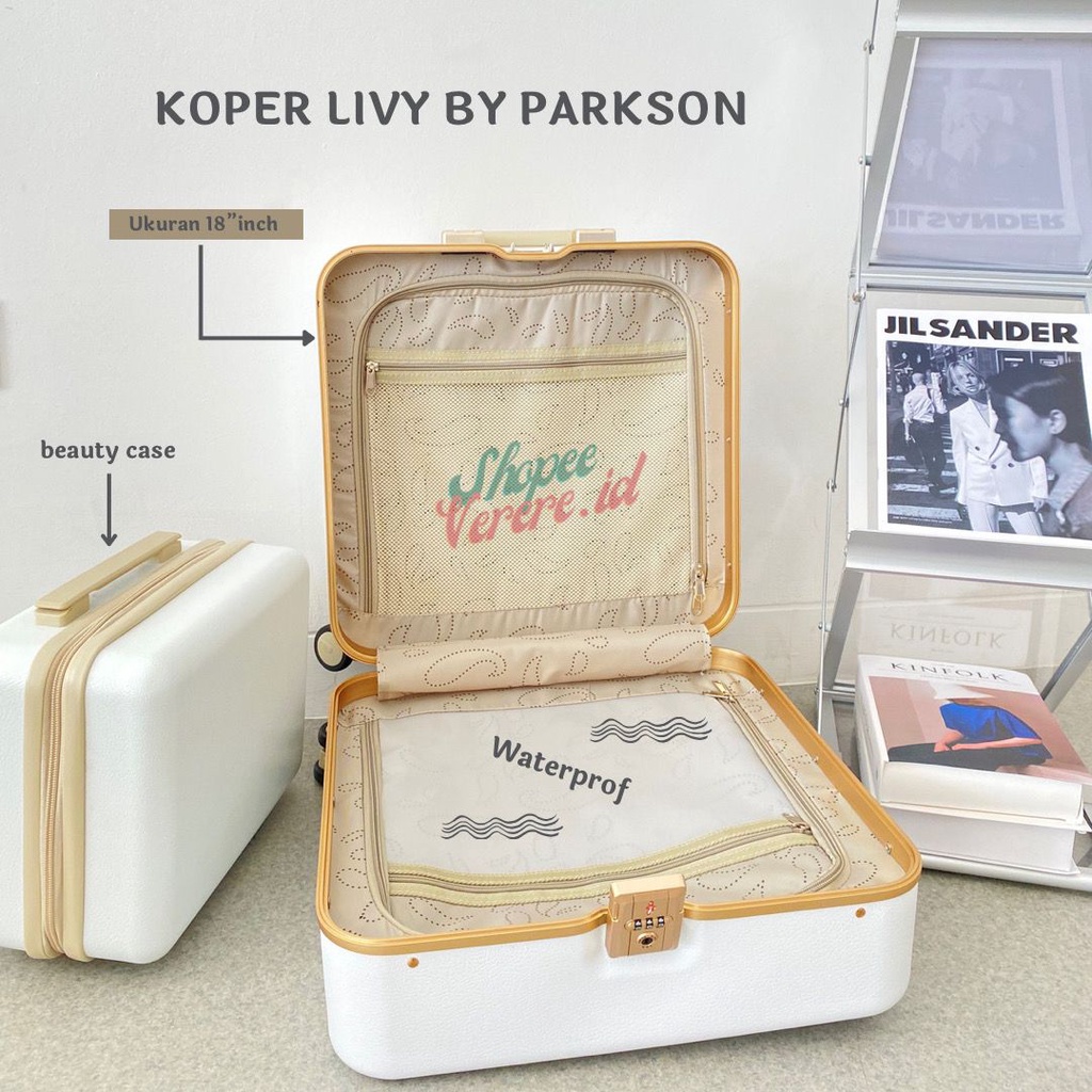 Koper Parkson LIVY Series 18 Inch Size Cabin Koper Cabin TSA Lock Frame Aluminium SuitCase Koper Anti Pecah