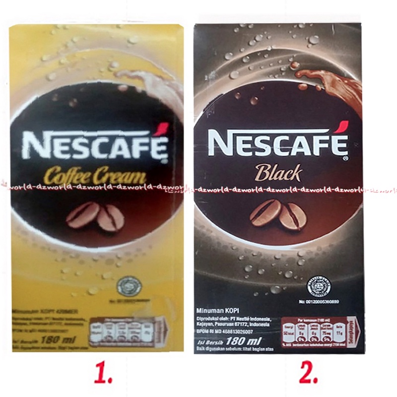 Nescafe Coffee Cream Black 180ml UHT Kopi Instan Neskafe Nescafe Siap Minum Nescafe Black UHT Kopi Instan Cofee