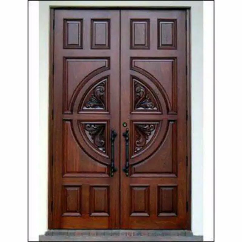 pintu utama rumah kayu jati mebel Jepara/pintu rumah kupu tarung Furniture jepara