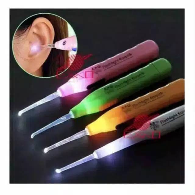 Pembersih Telinga / korek kuping Earpick Flashlight/ Earpick Lampu LED