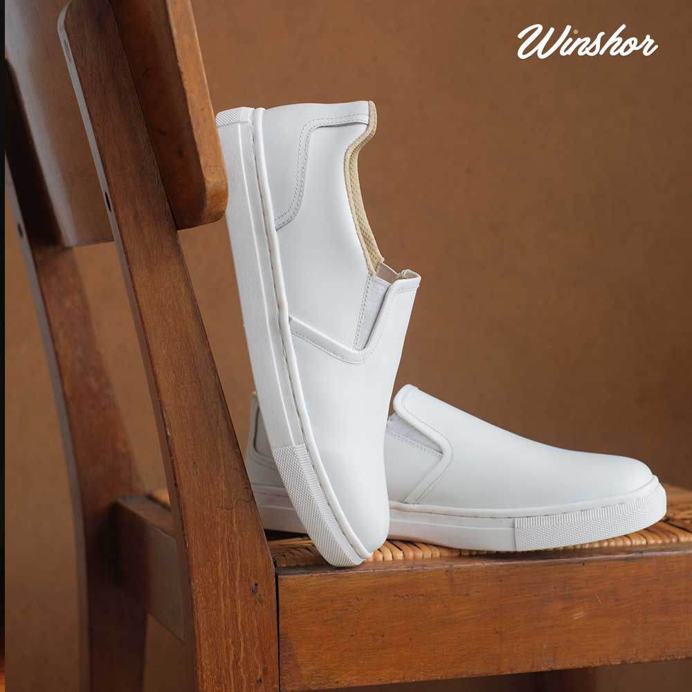 Sneakers Slip on - Winshor - Hilton Full White