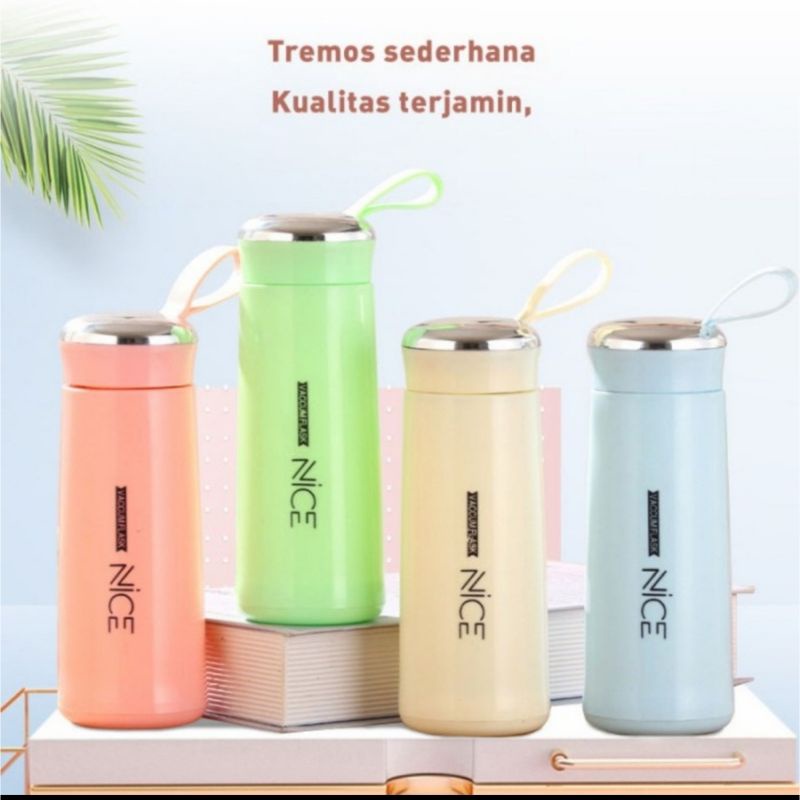 Botol Minum Gelas Kaca Nice 400ml Tumble Minum Kaca Vacumm Flask Nice