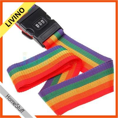 LUGGAGE RAINBOW TALI STRAP PENGAMAN SABUK PIN KOPER ANGKA LIVINO