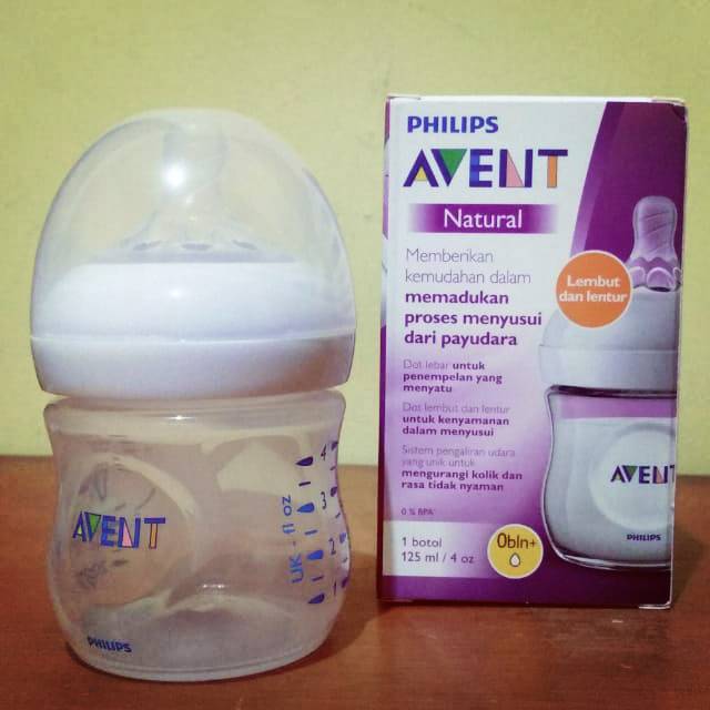 Philips Avent Bottle Natural 125ml White / Botol Susu Avent 1x125ml putih