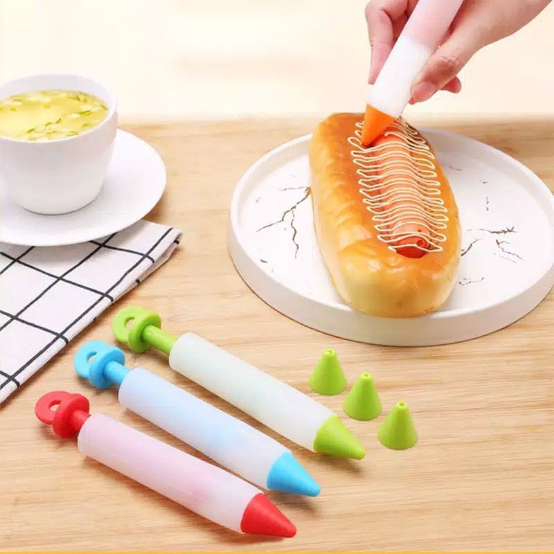 Pen Dekorasi Kue / Penghias Kue Bolu Tart Silikon Silicone