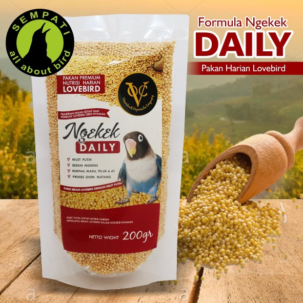 Ngekek Harian Saset 200 Gr Uncle Jarwo Pakan Burung Lovebird