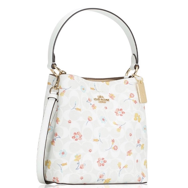 Coach Small Town Bucket Bag With Floral Small (C8610)