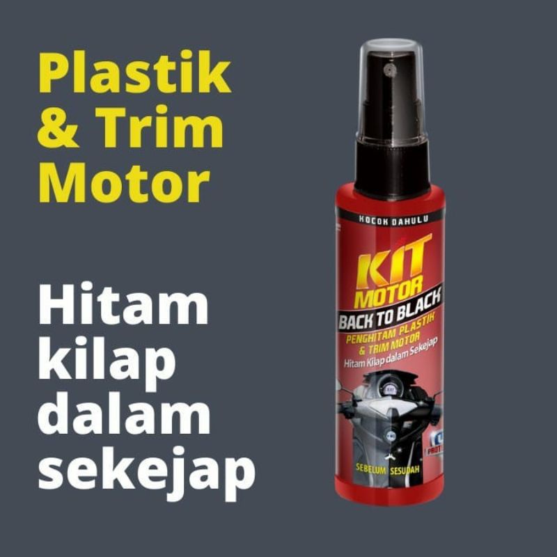 Kit Back To Balck 115 ml Penghitam / Menghitamkan Trim Mobil / Dek Dasboard Motor