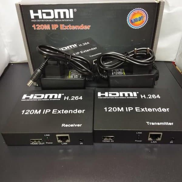 HDTV Extender 120 Meter (By Cabel Lan RJ45 Cat 6/6e)/Hdmi Extender 120m