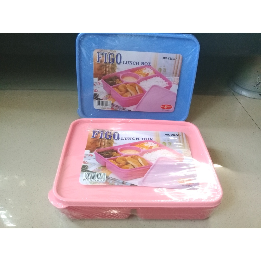 Tempat Makan Sekat 5 Lunch Box Figo - Owl Plast