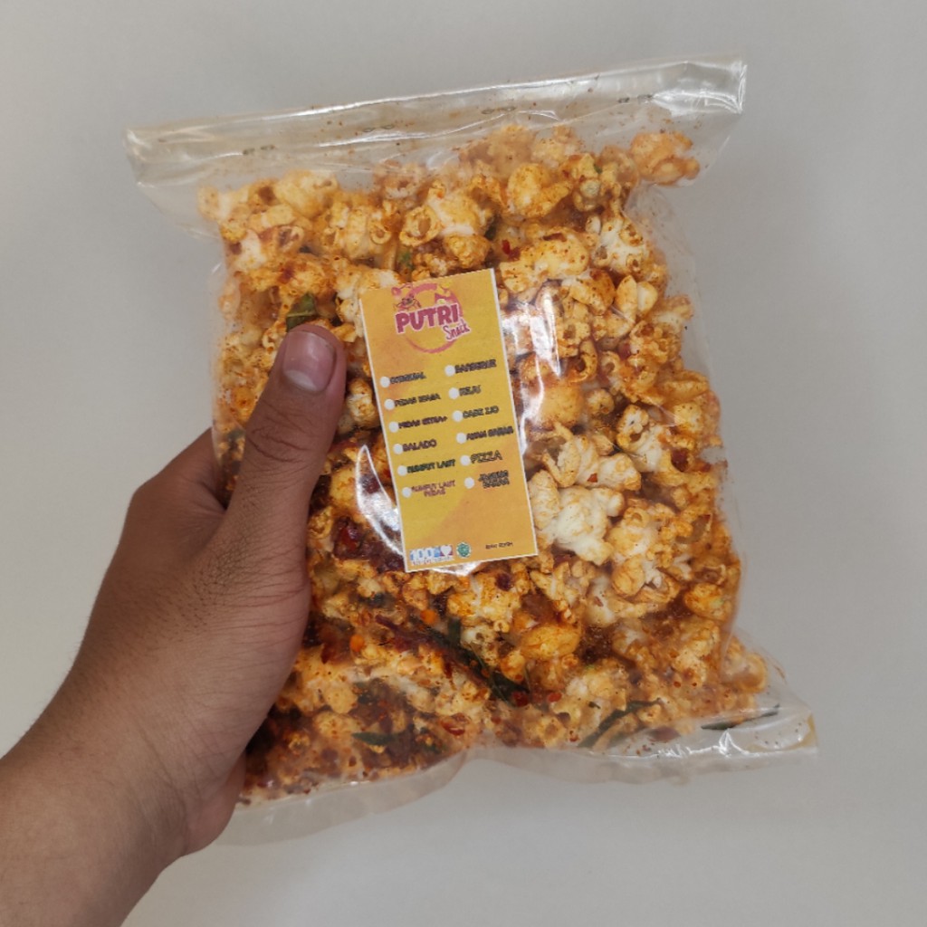 Popcorn rasa khas putri snack 100gr daun jeruk